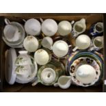 Tuscan china and Victorian tea ware (1 box)