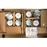 Royal Worcester 'Evesham Vale', with Royal Worcester 'Platinum', both boxed, both twenty pieces,