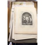 Collection of prints (engravings and lithographs) predominantly 19th Century to include hand