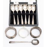 A boxed six set of teaspoons Sheffield 1969, Cooper Brothers,