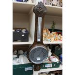 A Banjo barometer with mercury thermometer (1)