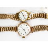 A 9ct gold ladies wristwatch, having Arabic numeral dial, marked to case interior imported 9ct gold,