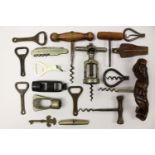 A collection of corkscrews and bottle openers (one bag)