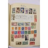 Green Kingston stamp album and quantity of loose stamps
