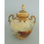 A Royal Worcester Vase and Cover.