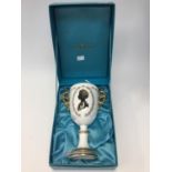 Boxed Coalport Commemorative twin handled pedestal goblet, limited edition 208/1000,