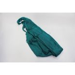 A Mary Quant emerald green lurex, knitted strap, halterneck dress,