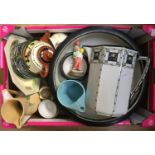 A collection od ceramics including a Royal Doulton washing basin, jug and soap dish D4029- Rn 65949,
