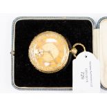 A late 19th Century 18ct gold key wind open faced pocket watch, 4.