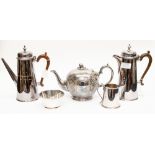 A Garrard and Co three piece coffee service;