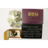 Proof sets 1970 and 1971 with other coins,