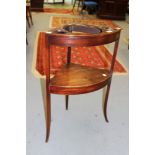 A George III mahogany corner washstand,