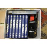 A quantity of books (2 boxes and camera equipment)