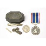 A National Service Medal 1939-60, a Half Dollar 1964,