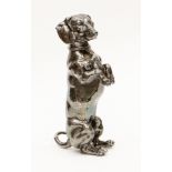 WMF silver plated begging model of a Dachshund,
