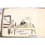 WW1 era album of notes, poems, proverbs and cartoons, dating from 1918.