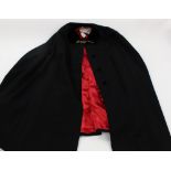 Gieves of Old Bond Street London, black wool cape,