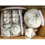 Japanese porcelain dinner and tea wares including teapot (1 box)