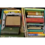 Collection of sporting books (including cricket) and railway books, in one carton.