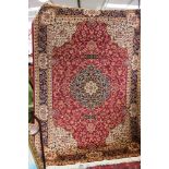 Beige ground Keshan carpet, 2.80 by 2.