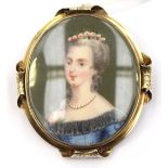 ***PLEASE NOTE AMENDED GUIDE*** An oval mourning portrait miniature, British School,