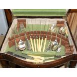 A canteen of cutlery having barley twist legs, with further flatware,