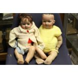 Two Armand Marseille bisque head dolls,