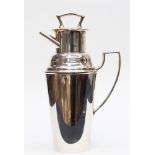 An Asprey silver plate Art Deco style cocktail shaker,