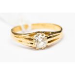 An old cut diamond solitaire ring, approx diamond weight 0.