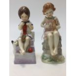 Royal Doulton figurines 'Saturdays Child' and 'Wednesdays Child' (2)