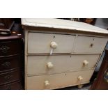 A Victorian white painted chest,