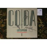 Led Zeppelin 'CODA' LP bearing three signatures to cover