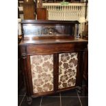 Mid Victorian chiffonier with original glass