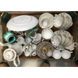 Crown Chelsea tea set, together with other tea and coffee wares, an egg cruet,