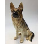 Beswick fireside figure of a German Sheppard Dog. Ref 2410 imprinted to the base.