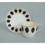 A Very Rare Marked English Porcelain Tea Cup and Saucer.