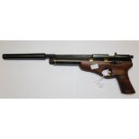 Falcon .177 air pistol with Walnut grips. Serial number 81490. Marked "S.W.P2700 P.S".