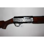 Franchi 12 Bore single barrel Hunter semi auto shotgun serial number D91722. 27 inch barrel.