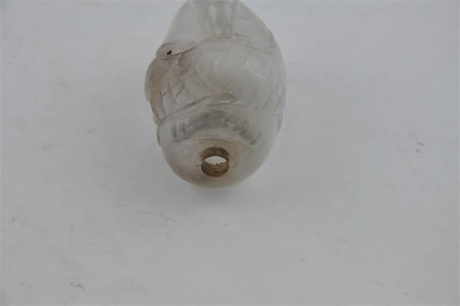 Chinese rock crystal carved in the form of a duck. 6cms long. - Image 3 of 18