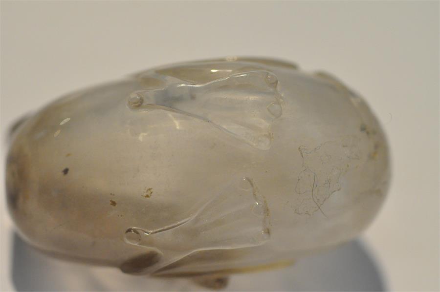 Chinese rock crystal carved in the form of a duck. 6cms long. - Image 10 of 18