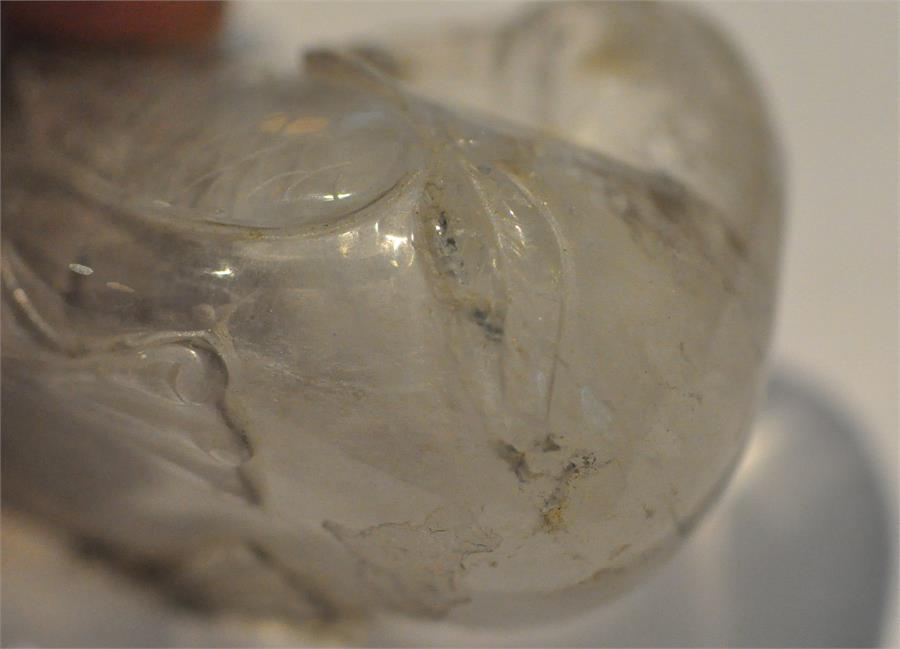 Chinese rock crystal carved in the form of a duck. 6cms long. - Image 18 of 18