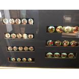 Two framed sets of coloured lantern slides,