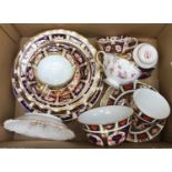 A collection of Royal Crown Derby, comprising Imari 1128 pattern cup, saucer,