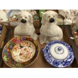 A pair of Staffordshire dogs,