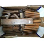 A box of various moulding planes etc