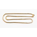 A 9ct gold box link necklace, length approx 14'', weighing approx 10.