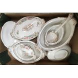 A collection of Staffordshire 19th Century tureens (one box)