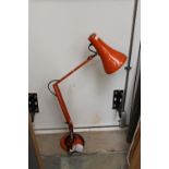 Vintage orange Angleposie lamp