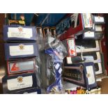 One box of assorted rolling stock and coaches to include Bachmann, Airfix, Mainline etc.