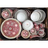 A large Chinese famille rose, Cantonese dinner service, approx 75 pieces, to include spoons,